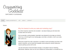 Tablet Screenshot of copywritinggoddess.com